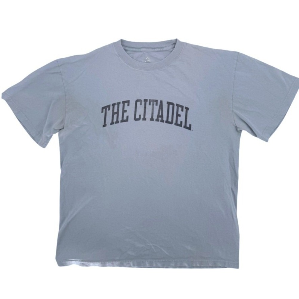 The Citadel Military Blue T-Shirt Short Sleeve 100% Cotton Collegiate Size L